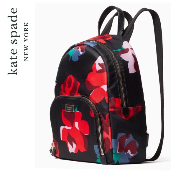 Kate Spade Dawn Bold Roses Medium Backpack - Picture 6 of 7
